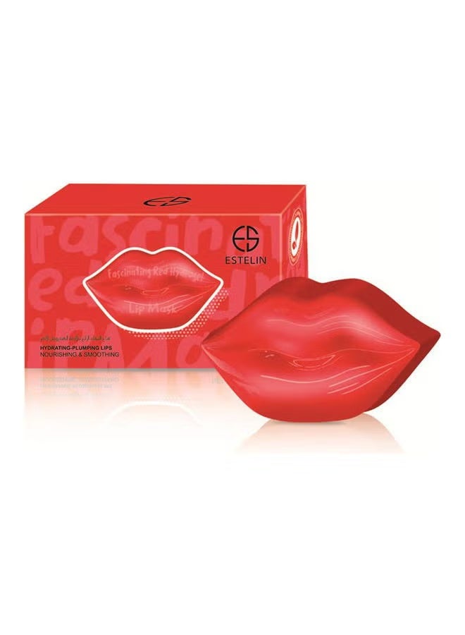 ESTELIN Fascinating Red Lip Mask Set for Moisturizing and Nourishing Lips, 22 Pieces, Red, 60g - Image 1