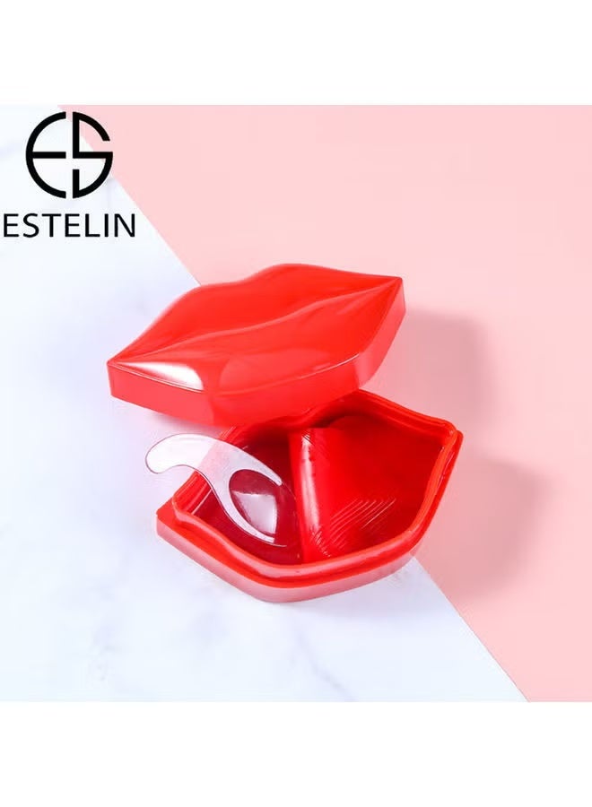 ESTELIN Fascinating Red Lip Mask Set for Moisturizing and Nourishing Lips, 22 Pieces, Red, 60g - Image 2