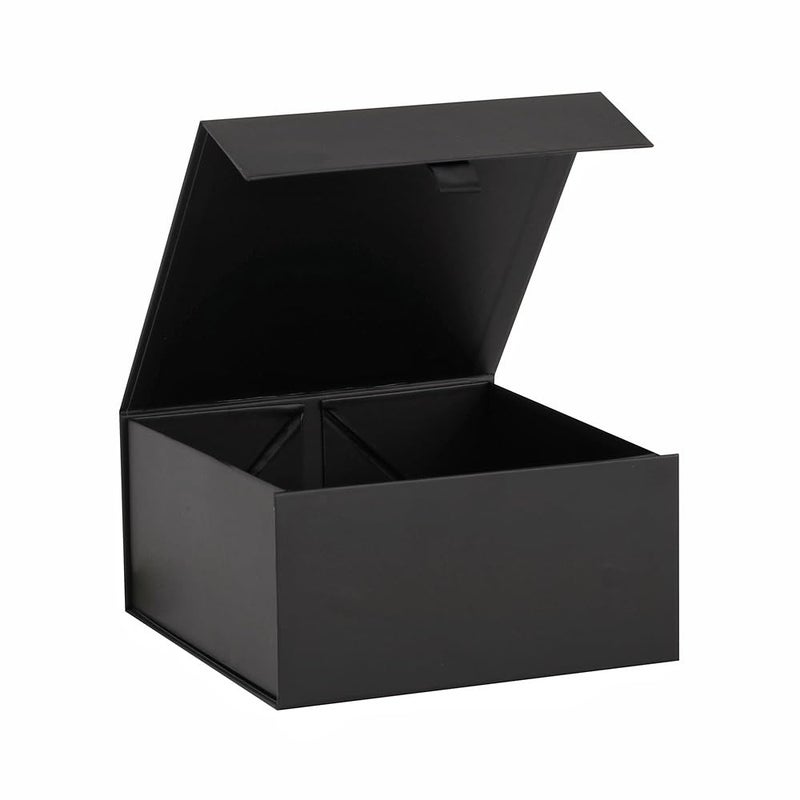 PLINJOY Black Gift Box 8x8x4 Inches Small Gift Boxes for Presents with Magnetic Closure Lid Luxury Collapsible Gift Box Bridesmaid, Wedding, Birthday Boxs for Gift Packaging - Image 1