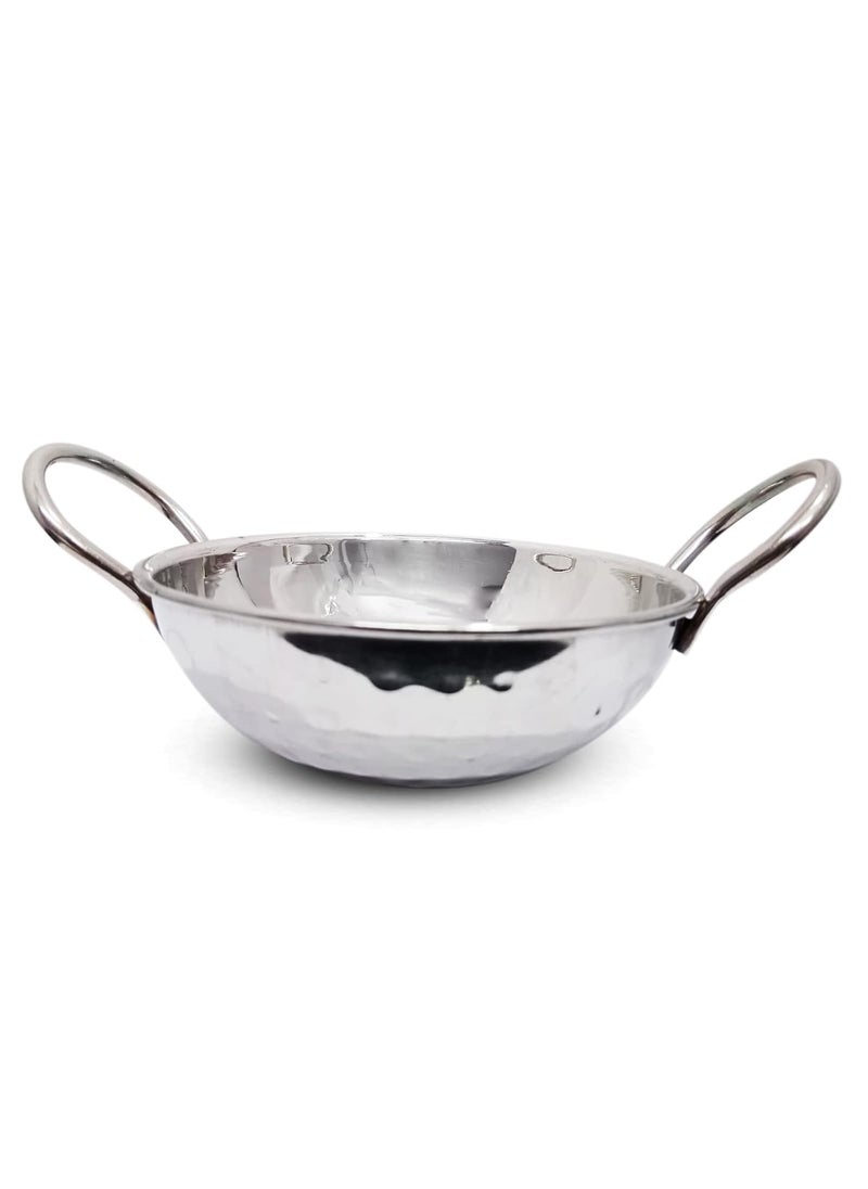Sonanshi Sonanshi Stainless Steel Matt Finish Serving Kadhai with Handle  - Image 2