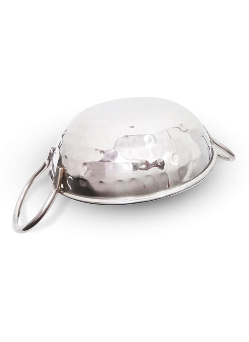 Sonanshi Sonanshi Stainless Steel Matt Finish Serving Kadhai with Handle  - Image 4