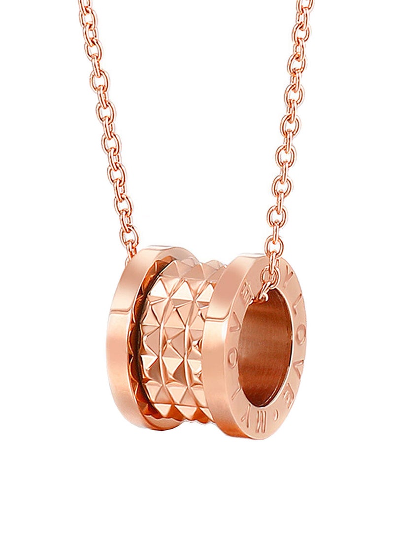 Lee Cooper Women's Stainless Steel Rose Gold Necklace - LC.N.01008.440 - Image 1