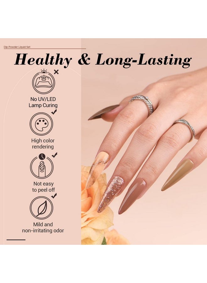 AZUREBEAUTY Dip Powder Liquid Set 15Ml0.5Oz Nail Repair Cuticle Oil Dip Powder Base Top Coat With Activator Bond Cuticle Care For Dipping Powder Nail Kit No Need Nail Lamp  - Image 4