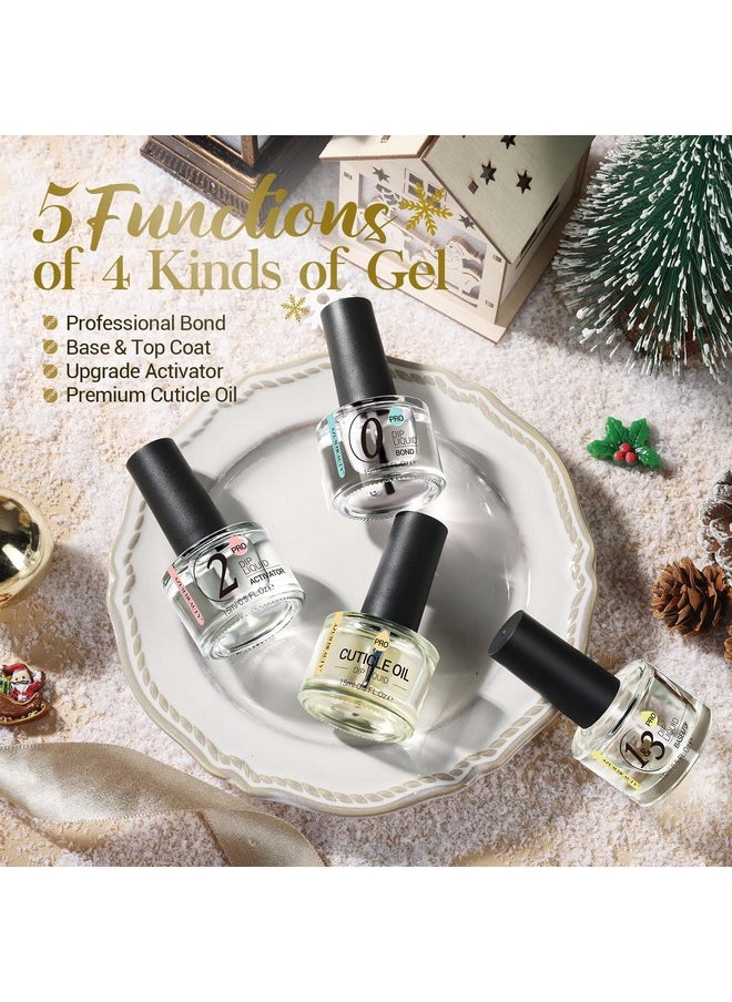 AZUREBEAUTY Dip Powder Liquid Set 15Ml0.5Oz Nail Repair Cuticle Oil Dip Powder Base Top Coat With Activator Bond Cuticle Care For Dipping Powder Nail Kit No Need Nail Lamp  - Image 5