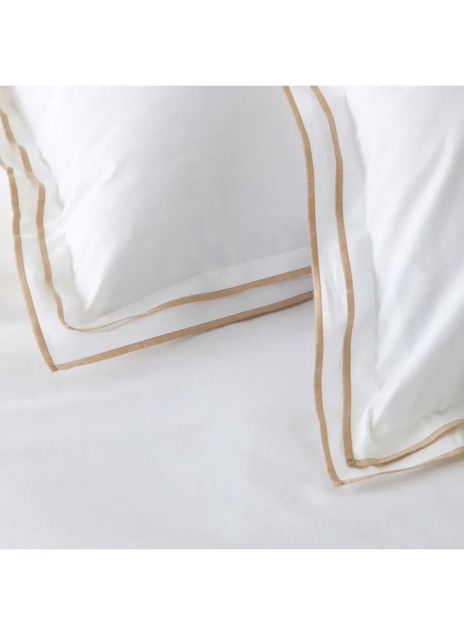 ebarza Home White Collection Victorie Beige Piccolo Percale Double Duvet Cover Set 200.20.01.0106  - Image 3