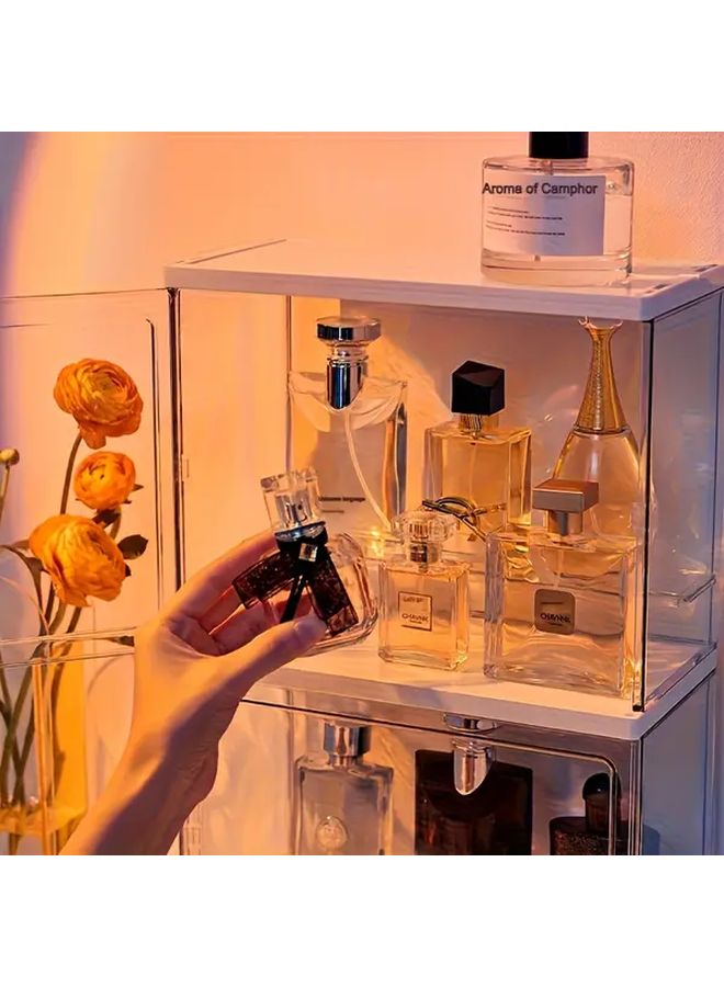 Single Layer Upgrade Thickening Acrylic Perfume Storage Box Dustproof Display Cabinet Vanity Organizer - Image 4