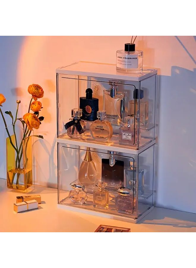 Single Layer Upgrade Thickening Acrylic Perfume Storage Box Dustproof Display Cabinet Vanity Organizer - Image 2