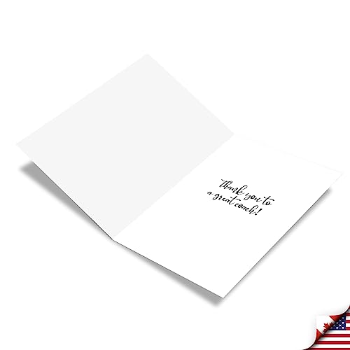 NobleWorks - 1 Coach Thank You Greeting Card - Team Sports Gratitude, School Athlete Appreciation Notecard with Envelope - Life-Changing Coach C3127TYG - Image 2