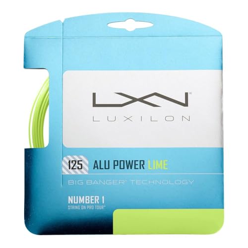 Luxilon ALU Power 125 Tennis String - Set, Lime Green - Image 1