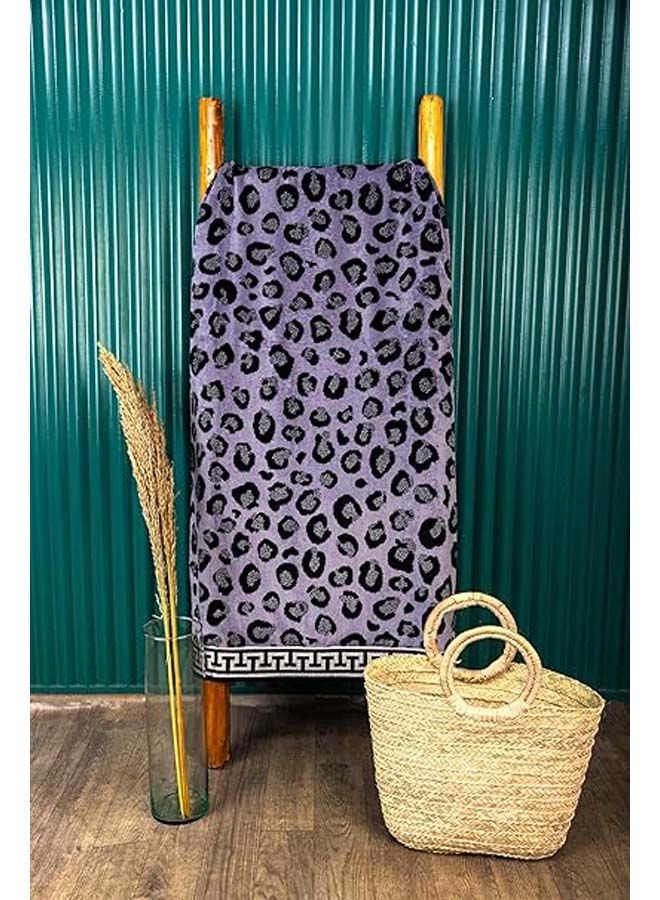 سيجنولا سيجتولا منشفة شاطئ 90 × 170 سم, رمادي تشيتا 100٪ قطن. - Image 2