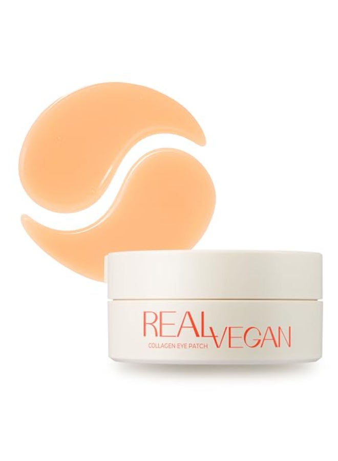 KLAVUU Vegan Collagen Eye Patches for Puffy Eyes Dark Circles 60 Patches Hydrogel Under Eye Mask with Niacinamide Fine Lines Firming Elasticity