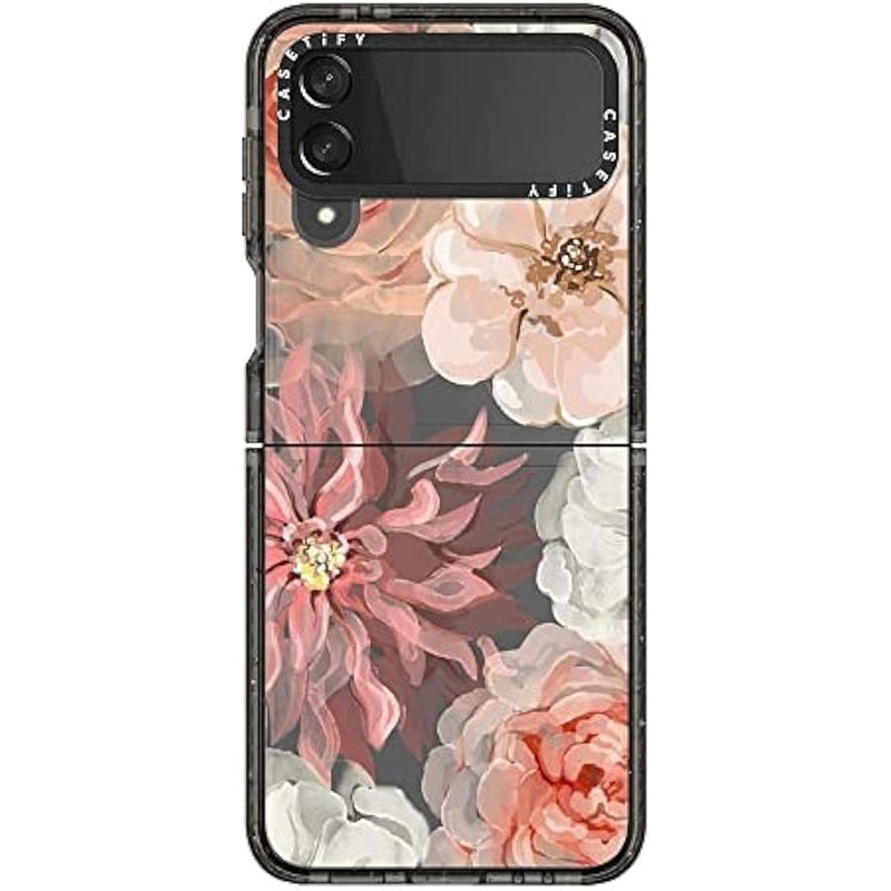 Casetify Impact Case for Galaxy Z Flip 4 - Pretty Blush - Clear Black - Image 4