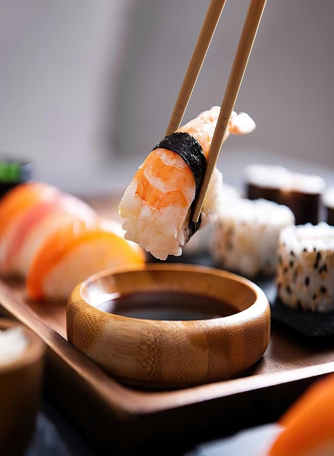 AOOSY 5-Pair Reusable Natural Bamboo Chopsticks, AOOSY Classic Japanese Style Chop Sticks Gift Set, Dishwasher Safe, Hand-Carved 8.8 Inch/22.5cm (Fish Pattern Chopsticks with box) - Image 4