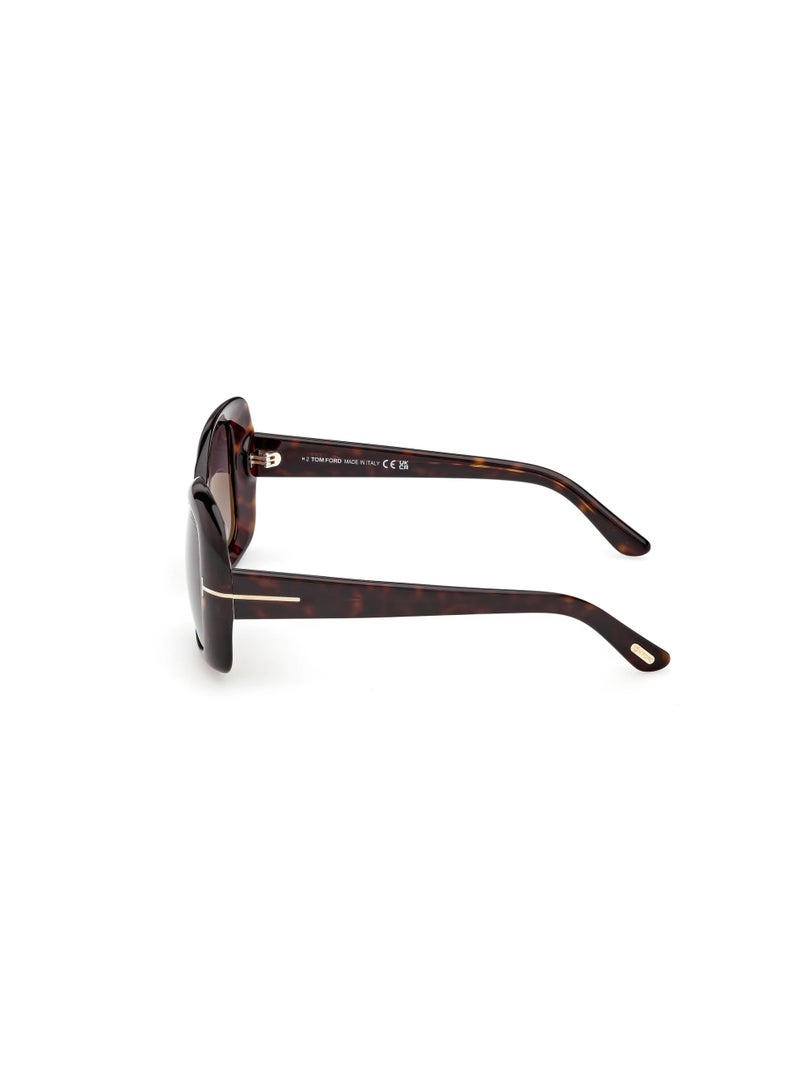 توم فورد نظارات شمسية نسائية كبيرة الحجم بإطار كامل من توم فورد، طراز ساندرا-02 FT1348 52K - Image 4