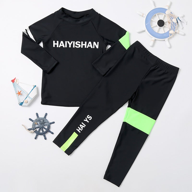 Generic Kids Long Sleeve Swimsuit Diving Set Large number of broken codes can be customized