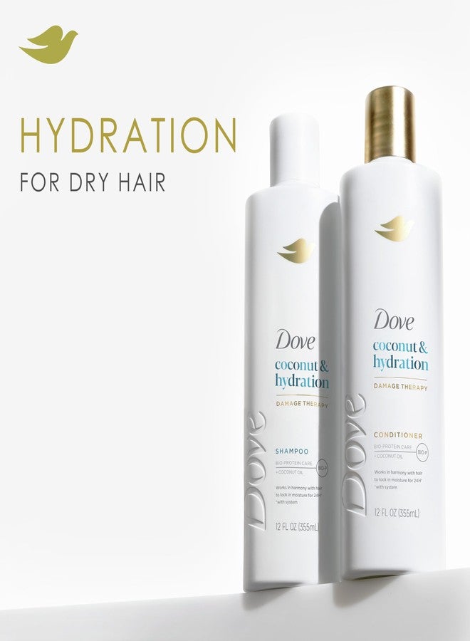 Dove Conditioner Coconut & Hydration for Dry Hair with Bio-Protein Care Technology and Coconut Oil 12 Fl Oz - Image 2