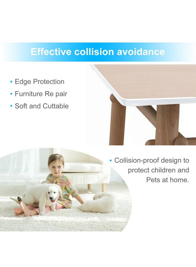 Saim U-Shape Edge Banding，Countertop Edge Trim 16.4ft x 30mm Self Adhesive Veneer Wood Trim Molding, TPE Flexible Furniture Desk Edge Protector for Cabinet Repair, White - Image 4