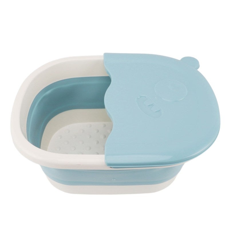 Collapsible Foot Bath 11.8 Inch Collapsible Blue Foldable Design For Easy Storage - Massage Acupoints Portable Foot Spa For Kids Foot Soak - Image 4
