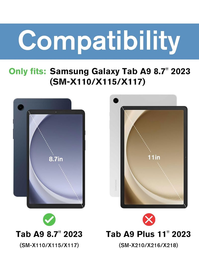VKL 2 Pack Screen Protector for Galaxy Tab A9 8.7 Inch 2023, 9H Hardness Tempered Glass HD Clear Screen Film Guard for 8.7" Galaxy Tab A9 Tablet SM-X110/X115/X117 - Image 2