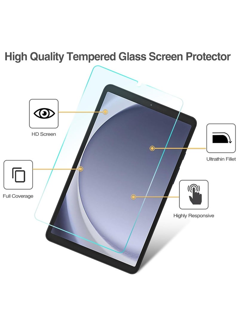 VKL 2 Pack Screen Protector for Galaxy Tab A9 8.7 Inch 2023, 9H Hardness Tempered Glass HD Clear Screen Film Guard for 8.7" Galaxy Tab A9 Tablet SM-X110/X115/X117 - Image 3