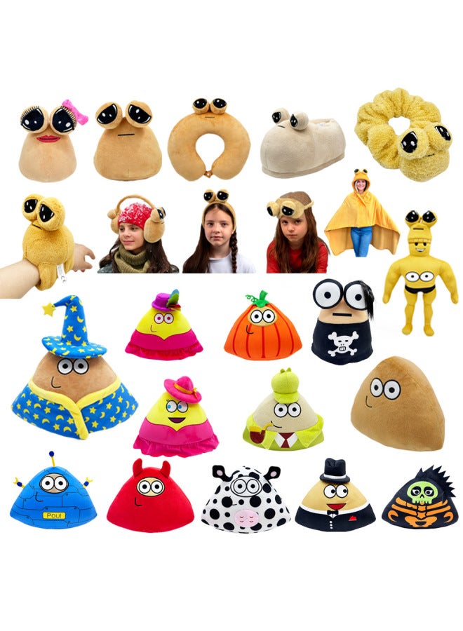 دمية لطيفة لطيفة على شكل دمية My Pet Alien Pou من القطيفة الطرفية - المواصفات: قبعة على شكل نجمة - Image 2