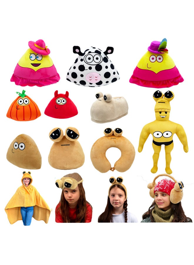 دمية لطيفة لطيفة على شكل دمية My Pet Alien Pou من القطيفة الطرفية - المواصفات: قبعة على شكل نجمة - Image 5