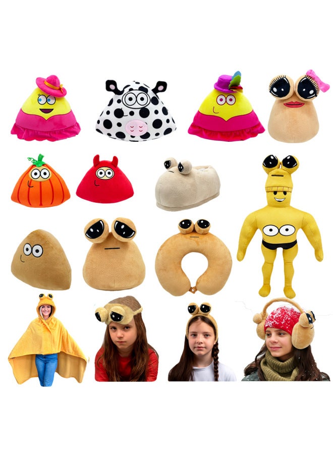 دمية لطيفة لطيفة على شكل دمية My Pet Alien Pou من القطيفة الطرفية - المواصفات: قبعة على شكل نجمة - Image 4