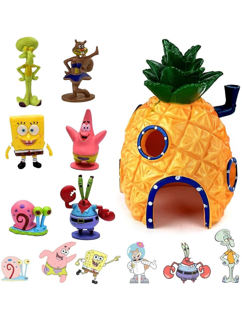 SpongeBob Aquarium Decoration Set - 7 Pieces - Image 1