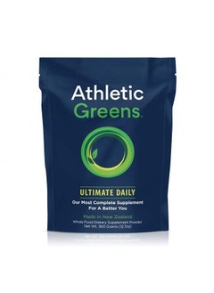 Ultimate Daily, Whole Food Sourced All in One Greens Supplement Powder, NSF Certified, GlutenFree, Vegan and Keto Friendly, 30 Day Supply, 360 Grams (Athletic Greens Ultimate Daily)