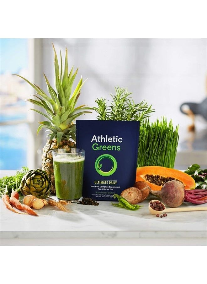Athletic Greens - Ultimate Daily, Whole Food Sourced All in One Greens Supplement Powder, NSF Certified, GlutenFree, Vegan and Keto Friendly, 30 Day Supply, 360 Grams (Athletic Greens Ultimate Daily) - Image 1