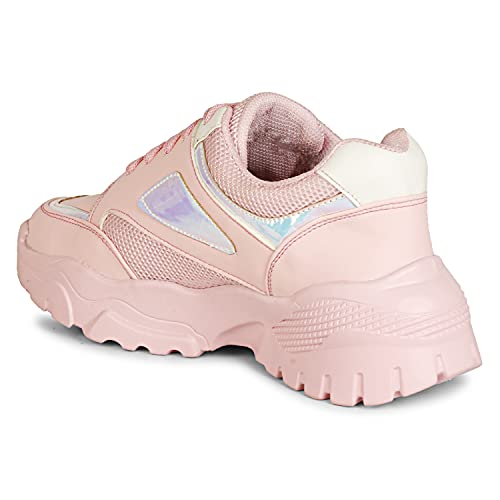 Denill Women Sports LACE UP Shoes (Pink) UK- 7 - Image 2