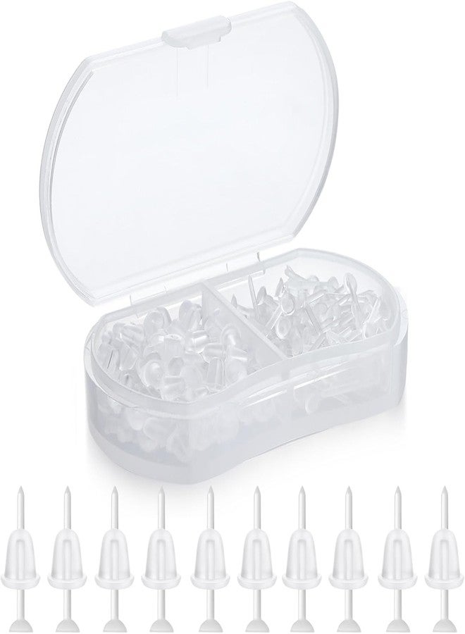 Formulen Plastic Earrings, 200 PCS Clear Earrings for Sports, Trasparency Plastic Post Earring Studs for Sports, Flat Earring for DIY - Image 1