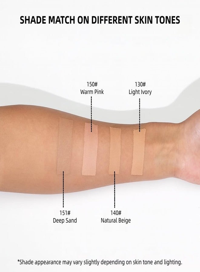 GOERTI Lightweight Foundation Stick with Brush, Buildable Coverage Concealer, Flawless Face Makeup for Dark Circles Acne & Blemishes, Long-Wear Breathable Matte Finish, Travel Size (140# Natural beige) - Image 3