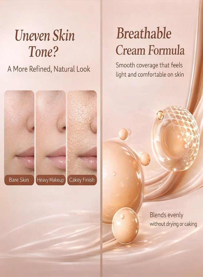GOERTI Lightweight Foundation Stick with Brush, Buildable Coverage Concealer, Flawless Face Makeup for Dark Circles Acne & Blemishes, Long-Wear Breathable Matte Finish, Travel Size (140# Natural beige) - Image 5