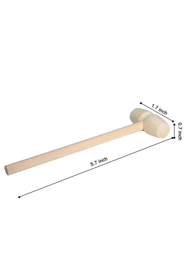 TDOCK 24 Pieces Mini Wooden Hammers Natural Wood Mallets Gavel Toy for Kids - Image 2