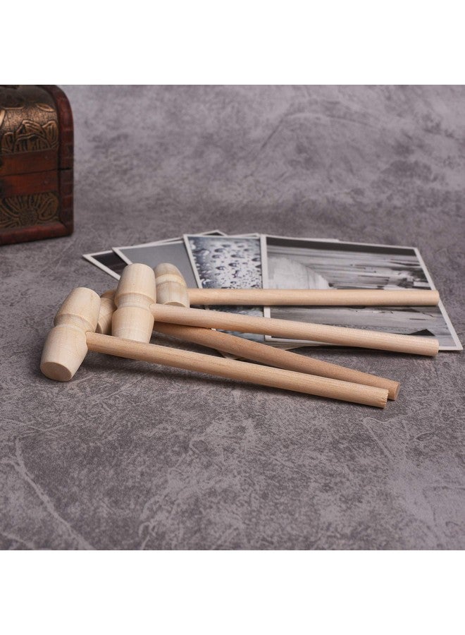 TDOCK 24 Pieces Mini Wooden Hammers Natural Wood Mallets Gavel Toy for Kids - Image 5