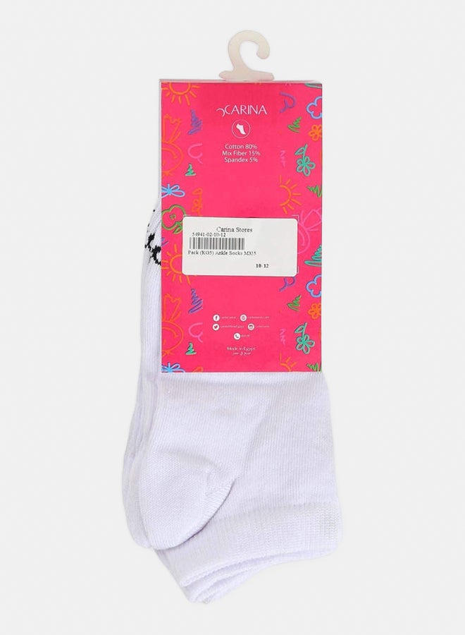 Carina Girly Ankle Length Socks - 5 Pairs - Image 3
