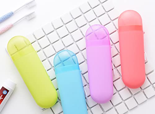 Prostuff.in Plastic Store Portable Toothbrush, Tongue Cleaner Holder Case Traveling, Outdoor, Use To Storage & Carry Case Storage Box Cover Organizer (Pack of 2), Multi-coloured - Image 3