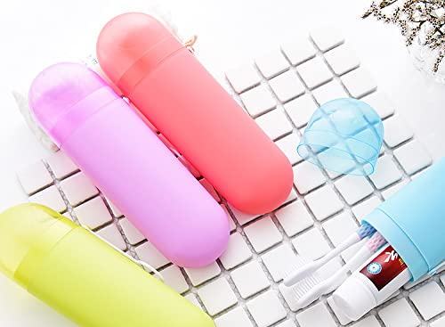 Prostuff.in Plastic Store Portable Toothbrush, Tongue Cleaner Holder Case Traveling, Outdoor, Use To Storage & Carry Case Storage Box Cover Organizer (Pack of 2), Multi-coloured - Image 5
