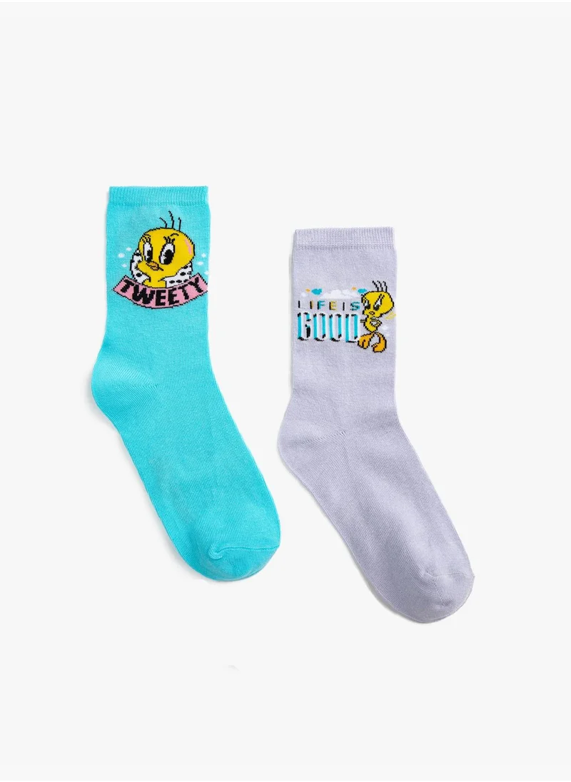 كوتون Tweety Printed Socks Set Licensed