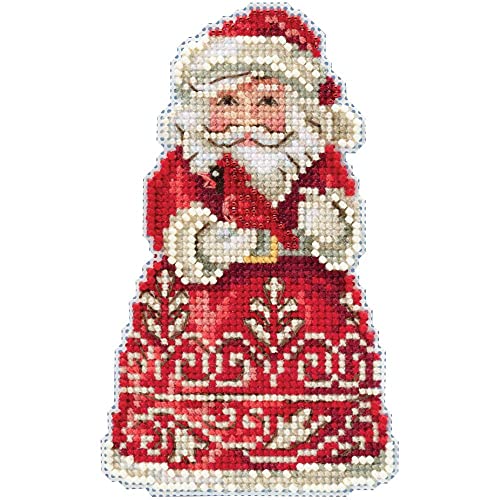 Mill Hill Santa with Cardinal Counted Cross Stitch Ornament Kit Mill Hill 2019 Jim Shore JS201913 - Image 1