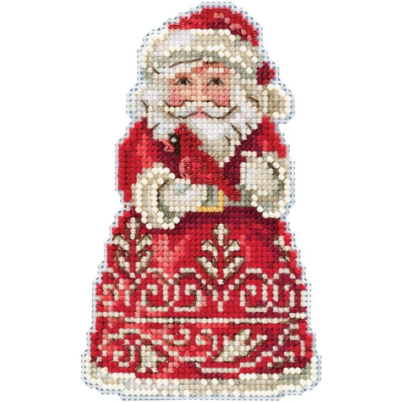 Mill Hill Santa with Cardinal Counted Cross Stitch Ornament Kit Mill Hill 2019 Jim Shore JS201913 - Image 4