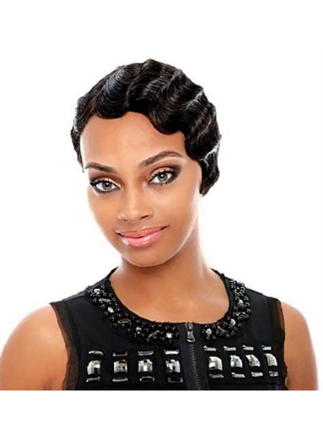 Janet Collection 100% Human Hair (Remy) Mommy Ii Wig (1B) - Image 1