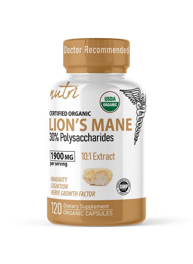 Nature'S Fusions كبسولات مكملات فطر ليوينغ من ناتشرز فيوجنز - 1900 ملغ، 10:1 استخراج مزدوج، 120 حبة - مستخلص فطر (الجسم المثمر) - مختبر من طرف ثالث - Image 1