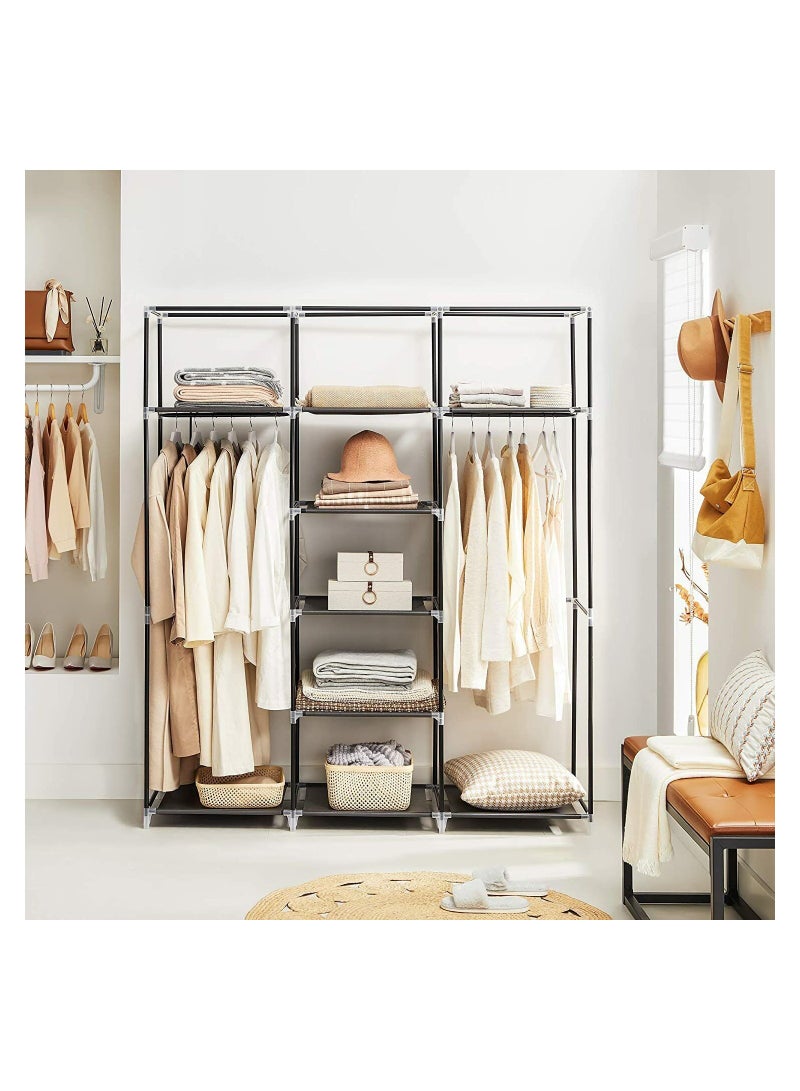 Roman Gifts Premium Fabric Wardrobe with Shelves & Hanging Rods – Elegant Storage Organizer for Clothes & Accessories - Image 3