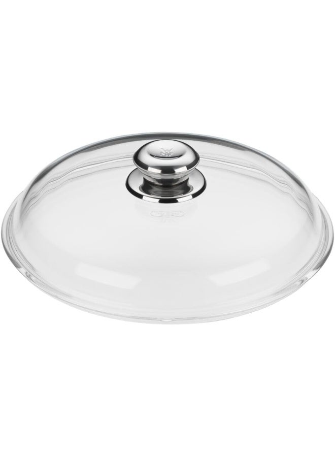 WMF 28cm Silver Round Frying Pan Lid with Glass Material and Plastic Knob, Dishwasher and Microwave Safe - Image 4