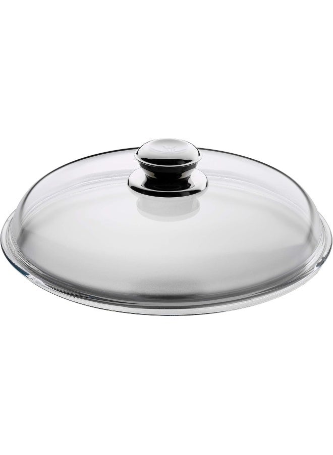 WMF 28cm Silver Round Frying Pan Lid with Glass Material and Plastic Knob, Dishwasher and Microwave Safe - Image 3