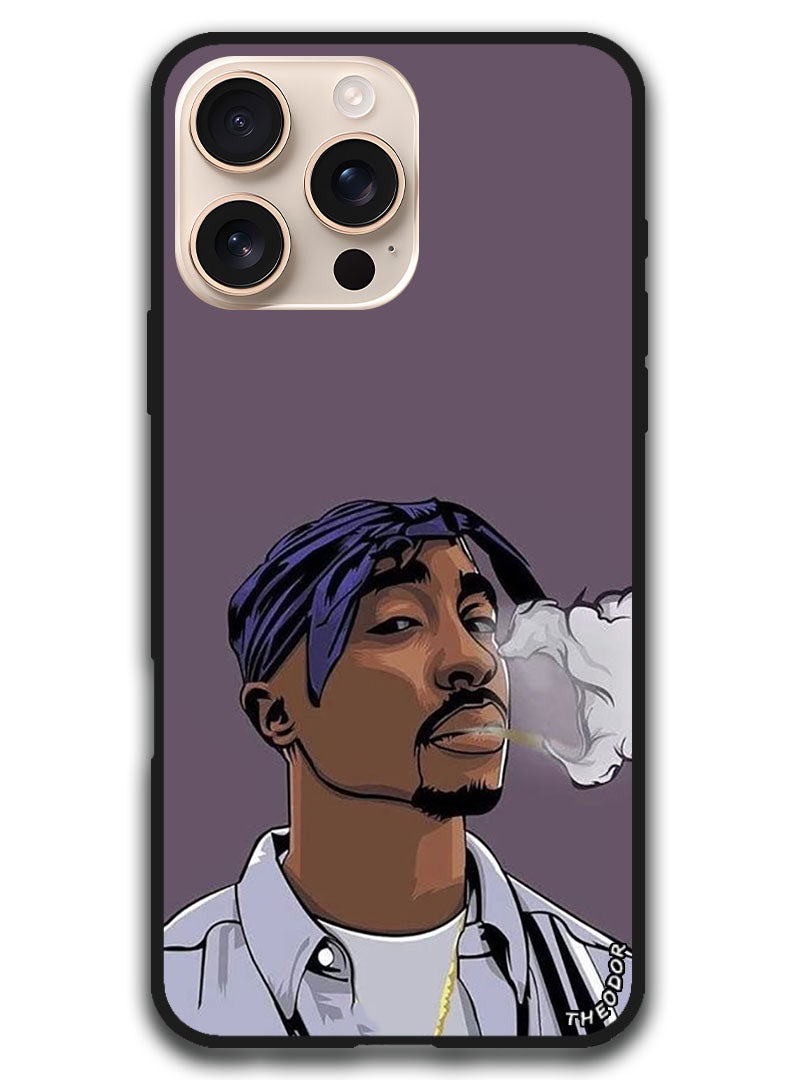 Theodor Protective Case Anti Scratch Shock Proof Bumper Cover For iPhone 16 Pro Max (6.9)-inch Tupac - Image 1
