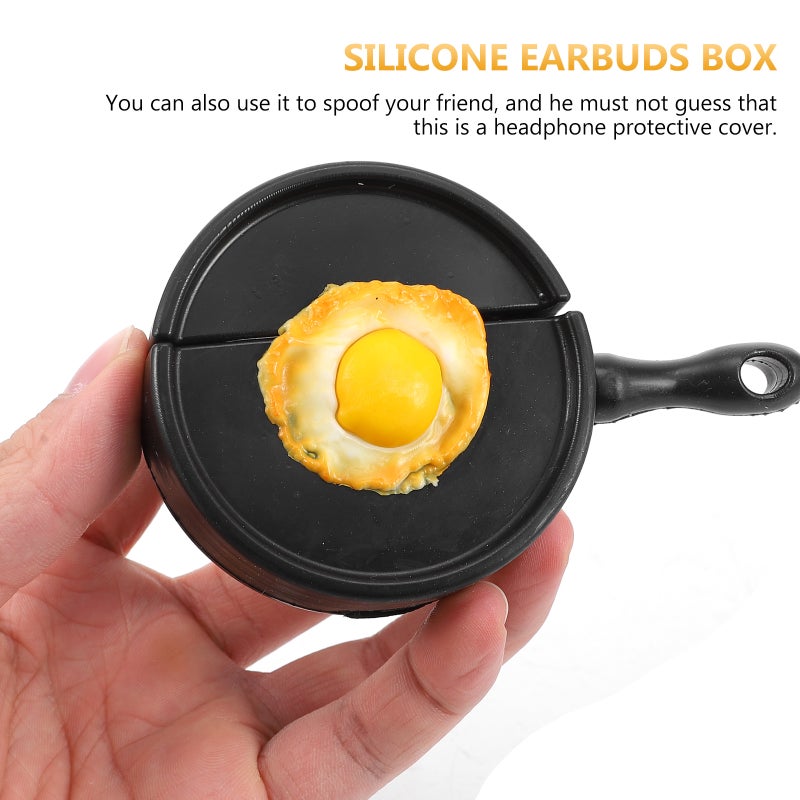 1pc Frying Shape Headset Case Headphone Case Compatible for Airpods - Image 1