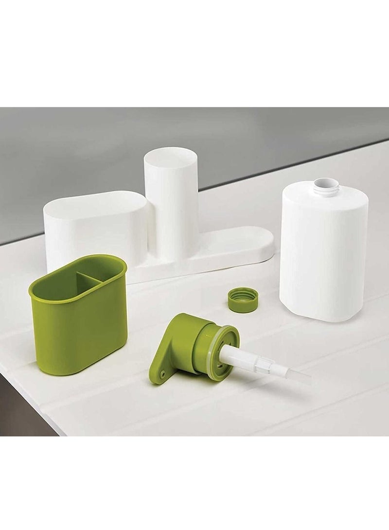 واي آند دي Touchless Automatic Kitchen Dish Soap Dispenser with Sponge Holder, Countertop Sink Organizer for Washing Brush Scrubber, Hand Dispensers Bathroom, Holds Sponges and Brushes  - Image 2